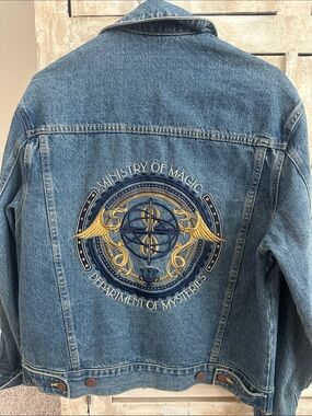Harry Potter Ministry of Magic 'Department of Mysteries' Blue Jean Jacket.